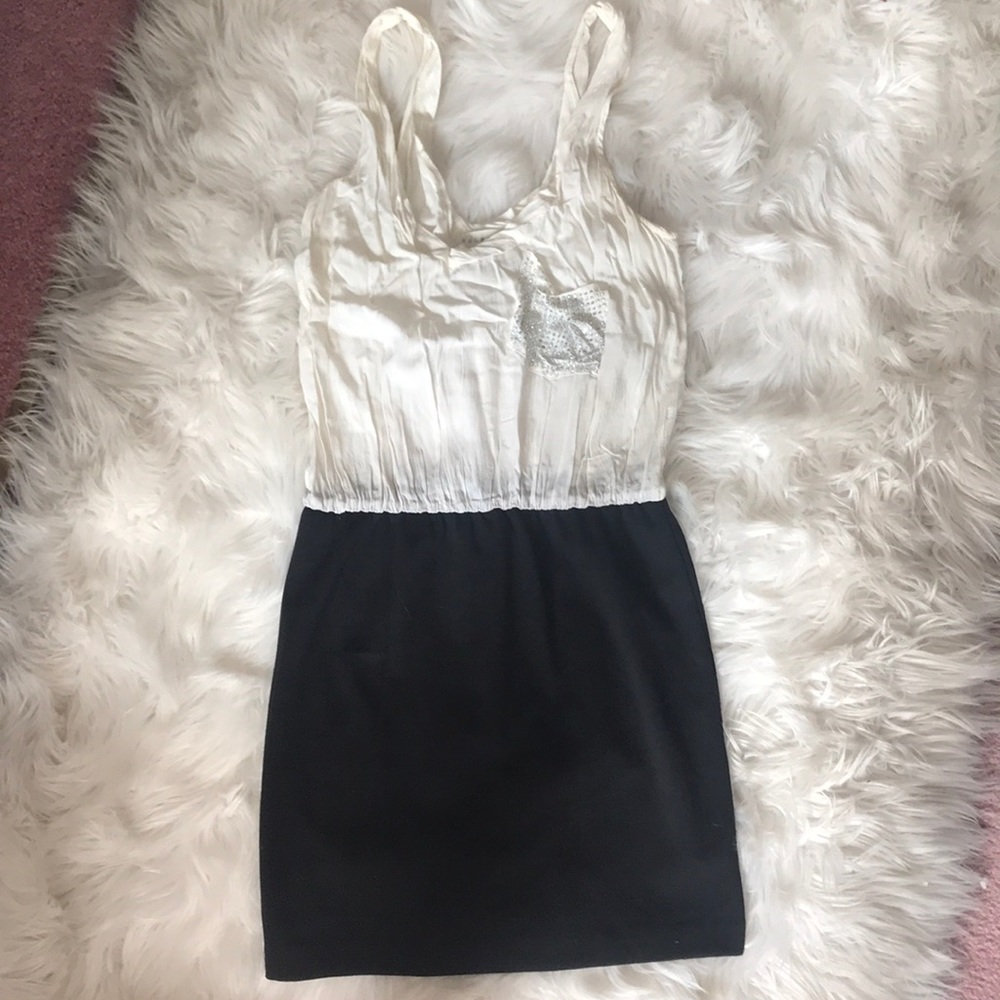 Black and White Mini Dress
